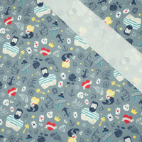 50CM TATTOO / gray - quick-drying woven fabric