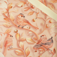 30cm PINK BIRDS - tlustá ekologická koženka tlačená