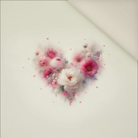 PASTEL BLOOM WZ. 5 - Panel (60cm x 50cm)  Polster- Velours