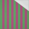 PINK-GREEN STRIPES - tkanina szybkoschnąca