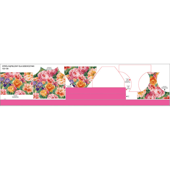 Mädchen Badeanzug - FLOWERS WZ. 73 - Nähset