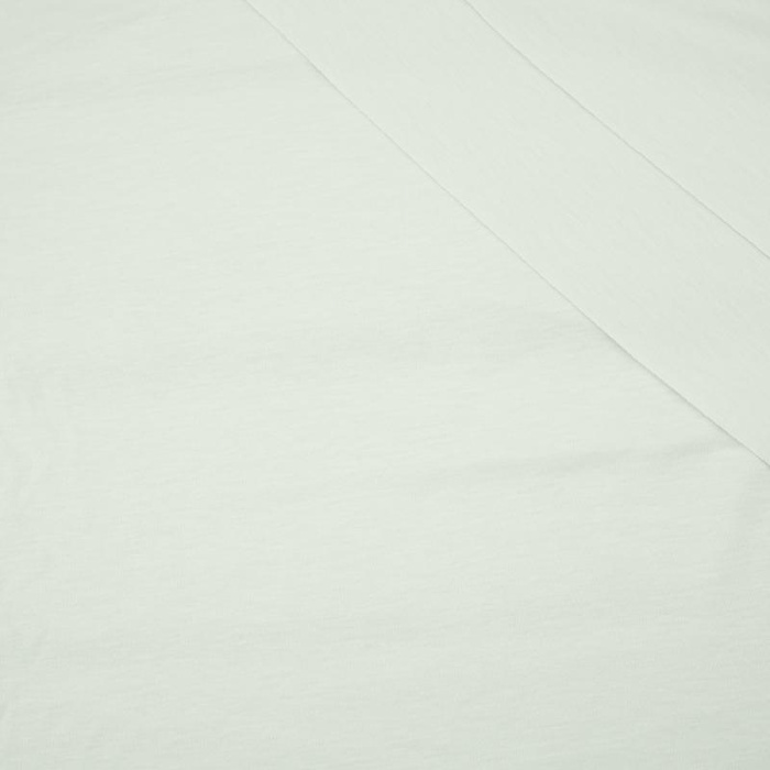 WHITE - Elastic cotton knit fabric