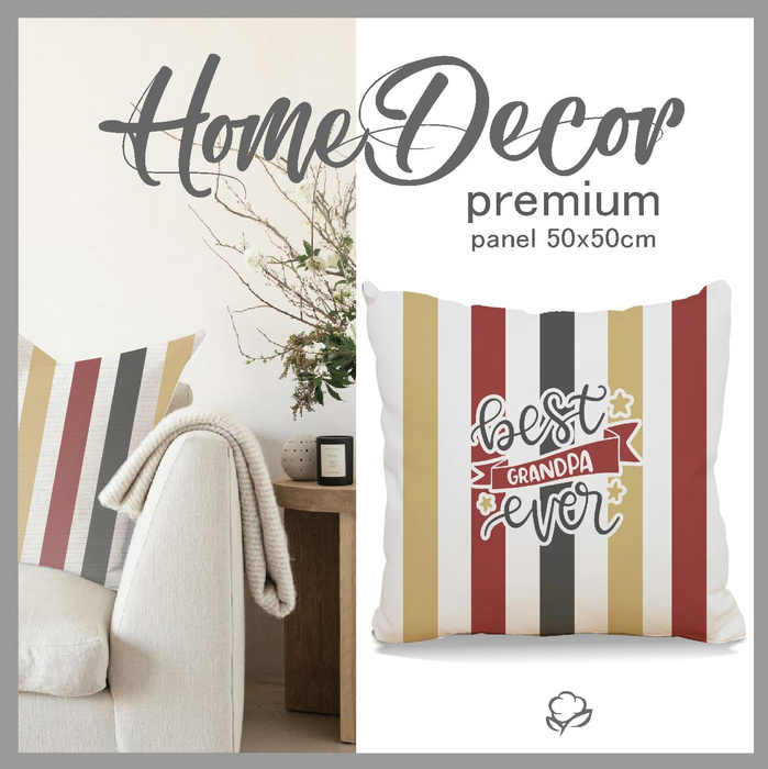POLŠTÁŘOVÝ PANEL - Best grandpa ever/ pruhy- HOME DECOR PREMIUM