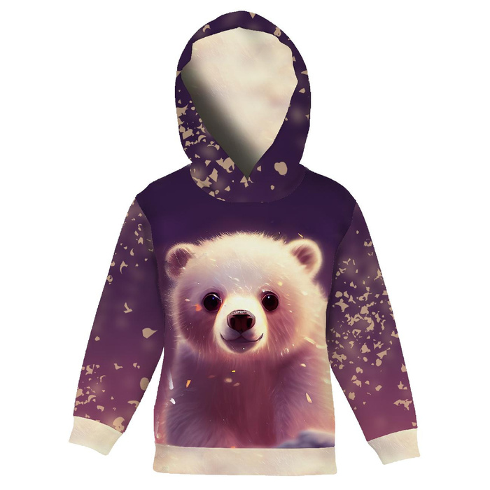 KID'S HOODIE (ALEX) - ANIMATED POLAR BEAR - sewing set (98/104)
