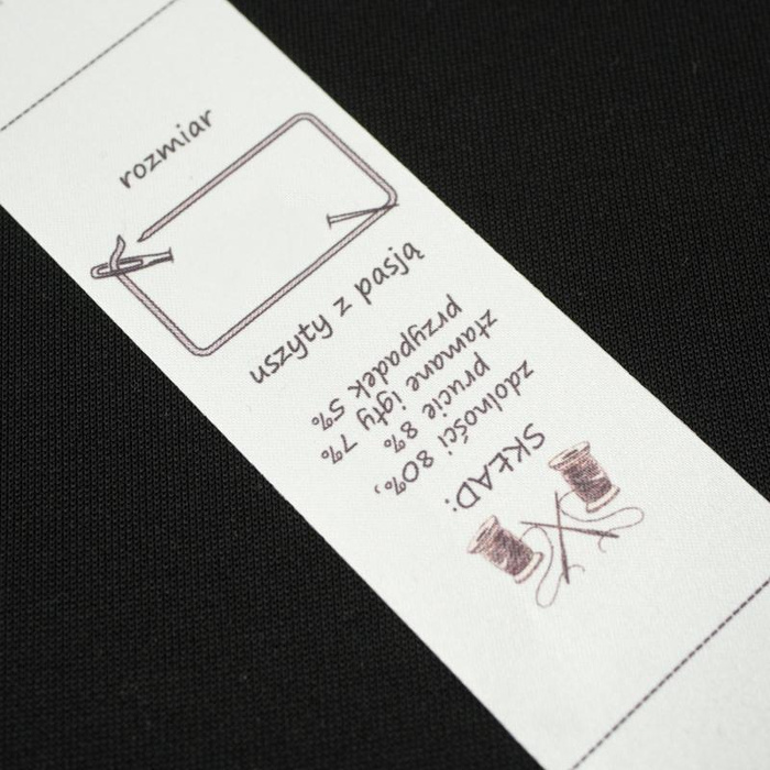 Europäisches  Textillabel  "SPULEN" PL - 4 Stck Set / Größe nach Wahl