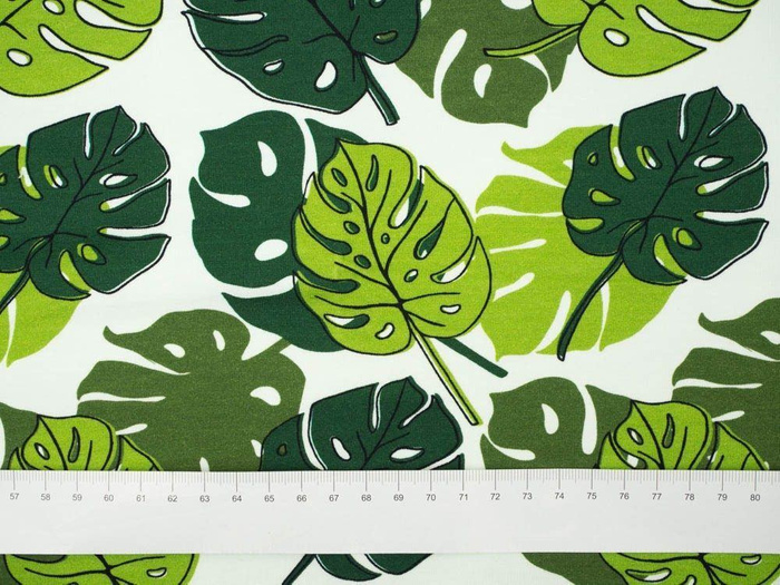 50cm TROPISCHE BLÄTTER - Single Jersey TE210 Sommersweat