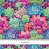 SUCCULENT PLANTS MS. 4 - Baumwoll Musselin