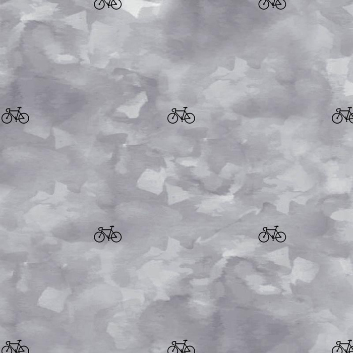 BICYCLES (minimal) / CAMOUFLAGE pat. 2 (grey) - looped knit fabric