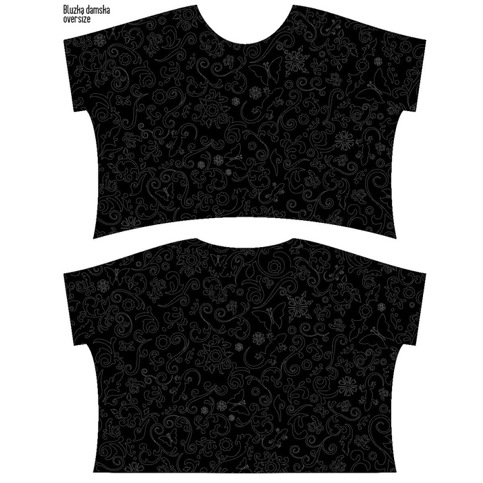 ZWIEWNA BLUZKA OVERSIZE "ELENA" - ETNO / kontur - zestaw do uszycia