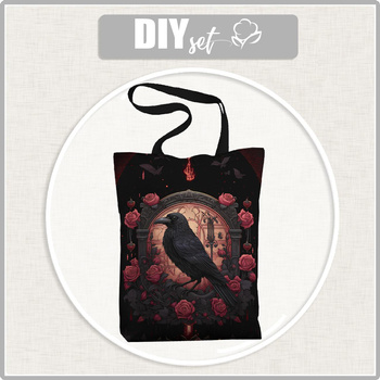 SHOPPER BAG - GOTHIC RAVEN - sewing set