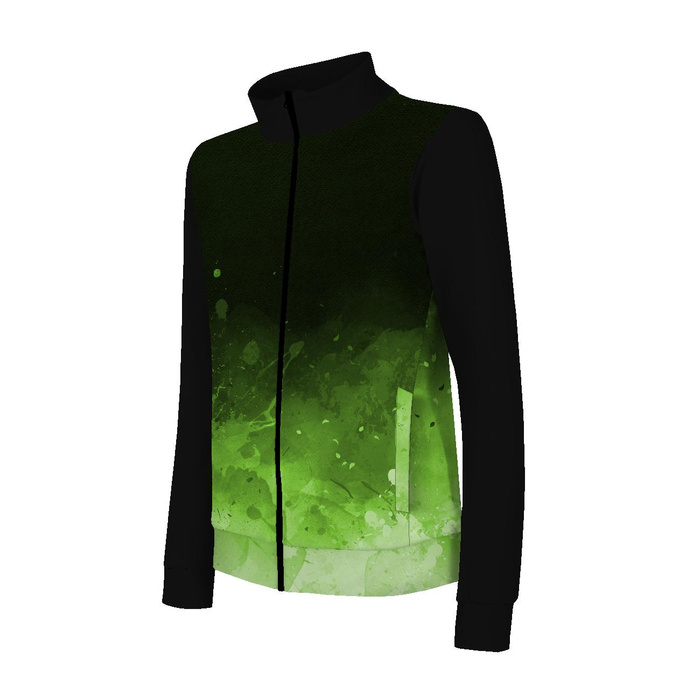 "MAX" CHILDREN'S TRAINING JACKET - SPECKS (green) / black - Functional fabric (110/116)