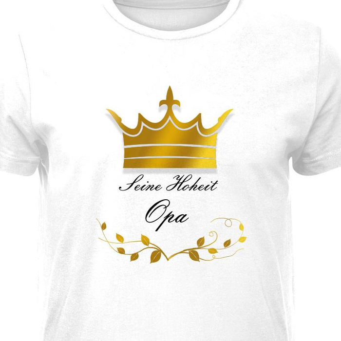 MEN’S T-SHIRT - Seine Hoheit Opa / crown - single jersey L