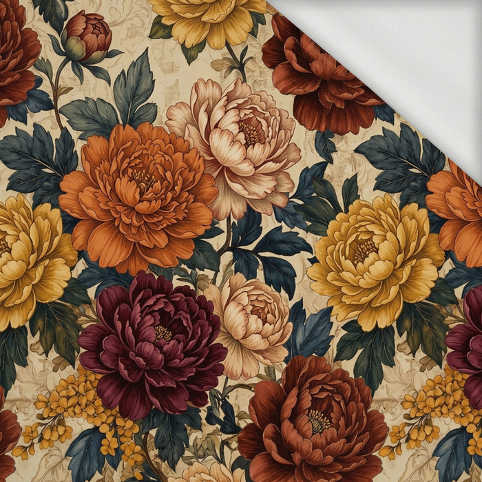 AUTUMN FLOWERS WZ. 26 - looped knit fabric