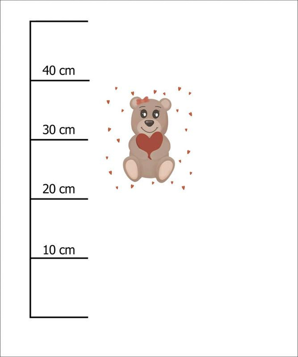 MRS. BEAR (BEARS IN LOVE) - panel looped knit 50cm x 60cm