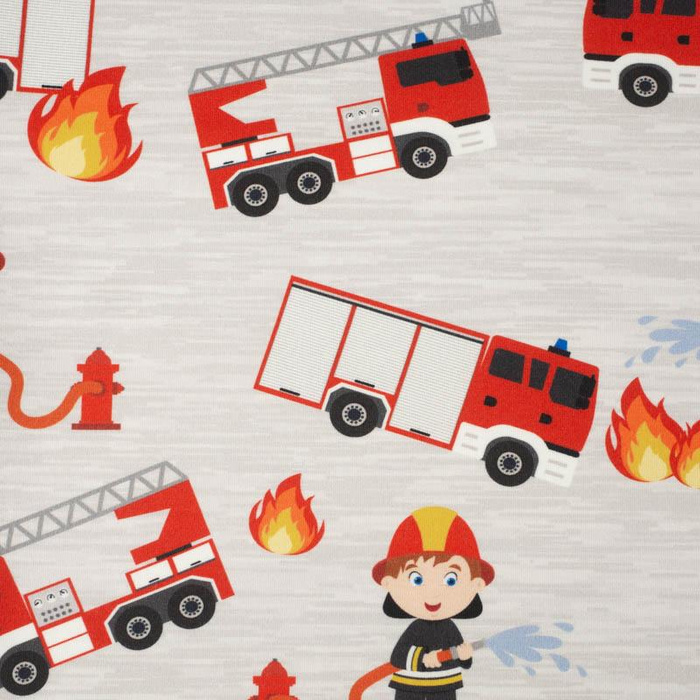 FEUERWEHR / Feuer - Baumwoll Webware