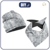 KID'S CAP AND SCARF (CLASSIC) - GRUNGE (light grey) 48-50