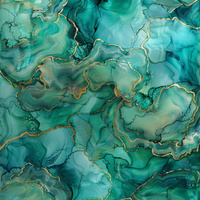 alcohol ink wz.7 TEAL - Sommersweat