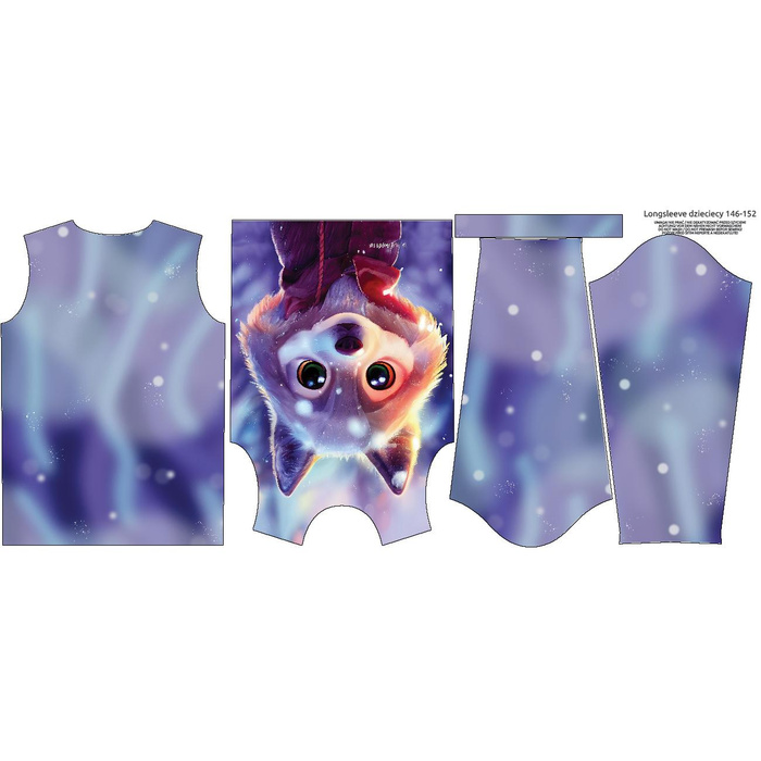 Longsleeve - ANIMATED WOLF - sewing set (146/152)