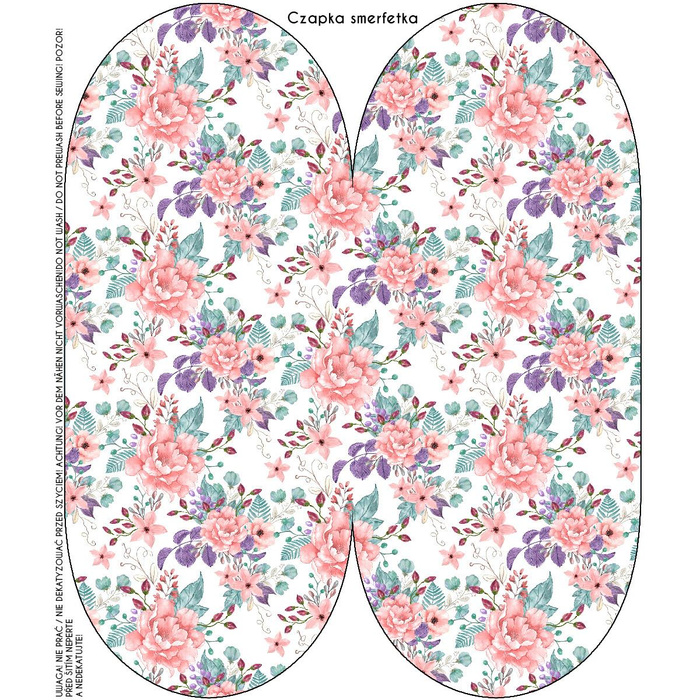 "Beanie" Mütze - HAGEBUTENBLÜTE MS. 1 (BLÜHENDE WIESE) 44-47