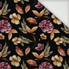 GOLDEN GARDEN pat. 1 (COLORFUL AUTUMN) / black - Woven Fabric for tablecloths