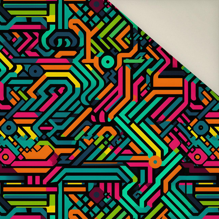 NEON ABSTRACT WZ.2- Upholstery velour 