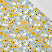 SMALL FLOWERS pat. 2 / light grey - single jersey with elastane