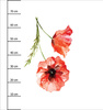 POPPIES pat. 2 - panel (75cm x 80cm) SINGLE JERSEY PANEL