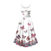DRESS "ISABELLE" - BUTTERFLIES (pat. 1 pink) / white - sewing set XS