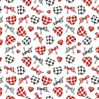 HEARTS / MINI VICHY GRID (CHECK AND ROSES)