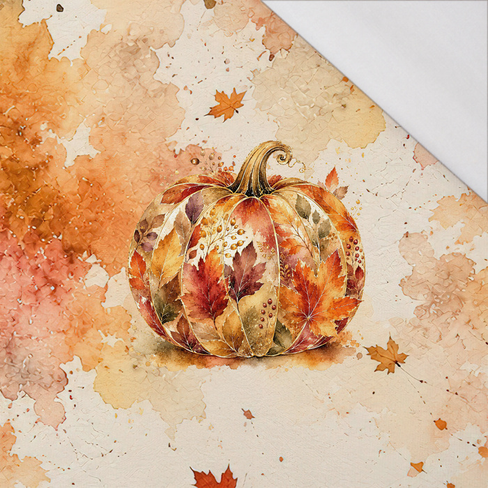 AUTUMN PUMPKIN - panel (60cm x 50cm) SINGLE JERSEY