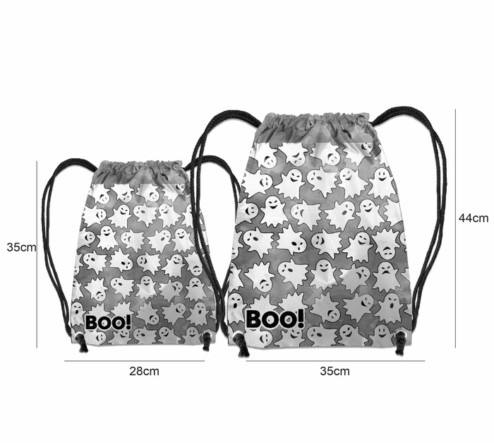 GYM BAG - GHOSTS / CAMOUFLAGE pat. 2 (grey) - small