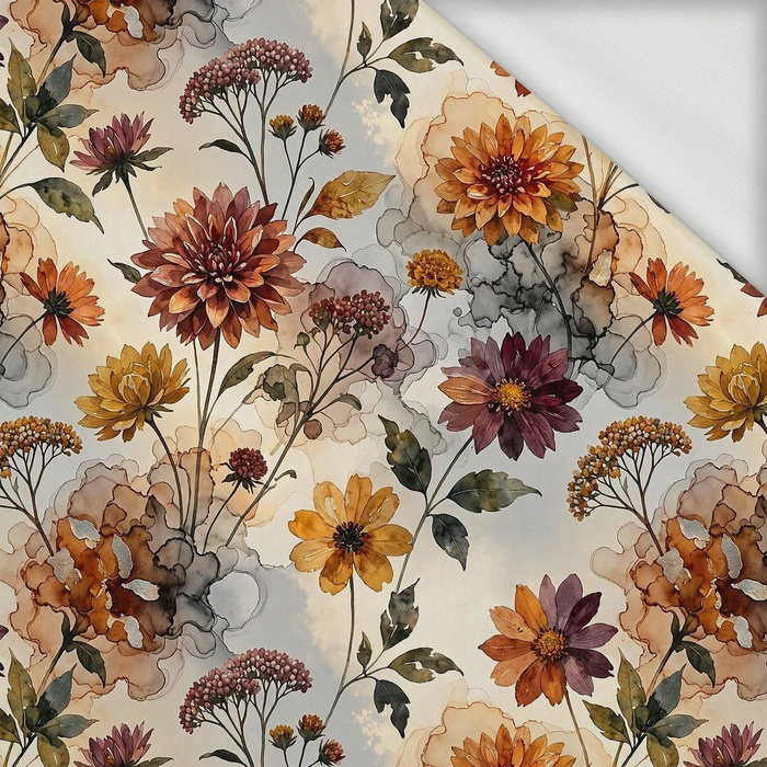 AUTUMN FLOWERS WZ. 27 - looped knit fabric