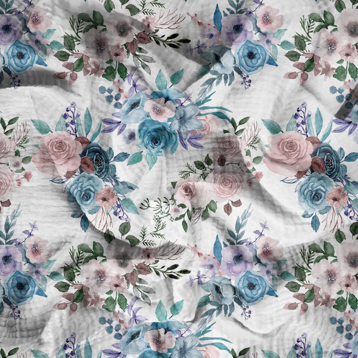 FLOWER BOUQUET  pat. 9 (PUMPKIN GARDEN) - Cotton muslin