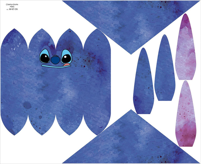 KID'S CAP AND SCARF (BUNNY) - BLUE ALIEN 51-54