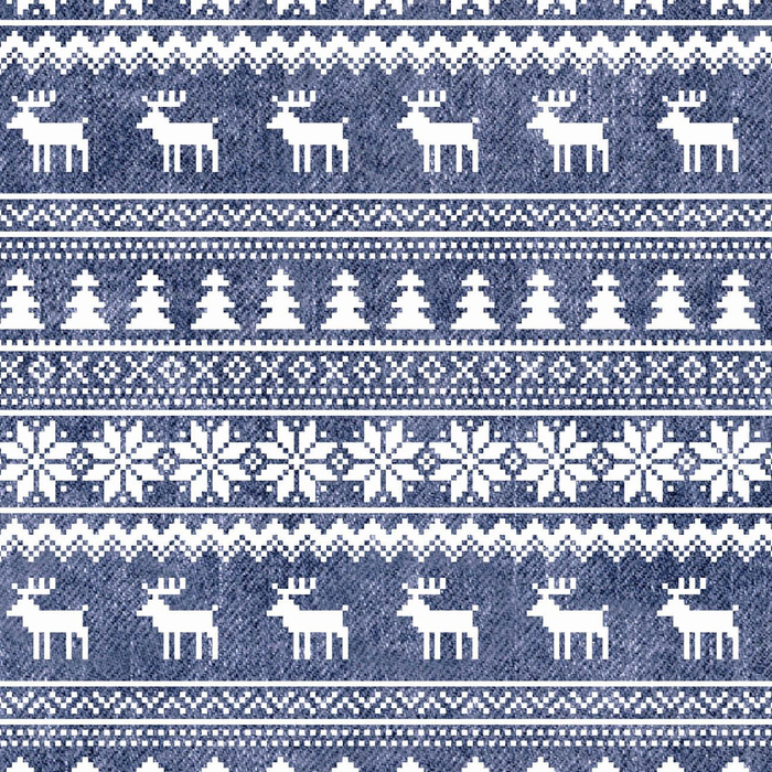 REINDEERS PAT. 2 / ACID WASH DARK BLUE - light brushed knitwear