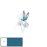 LIBELLE UND PUSTEBLUMEN (LIBELLEN UND PUSTEBLUMEN) - panoramisches Paneel 60 cm