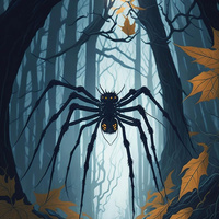 HALLOWEEN SPIDER - Paneel (75cm x 80cm) SINGLE JERSEY ITY