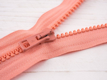 Kostěný zip 60cm dělitelný - broskvový B-11