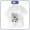 KID’S T-SHIRT - ZEBRA / STRIPES (grey) - single jersey (116/122)