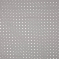 BÍLÉ TEČKY / šedá - tkanina HOME DECOR PREMIUM