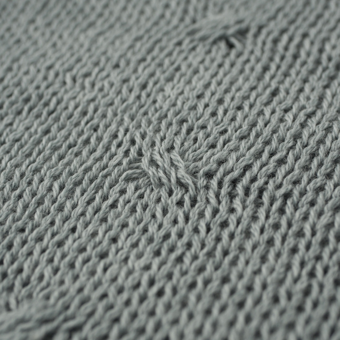 BLANKET SOFT(SMALL DOTS) / grey S - thin knitted panel