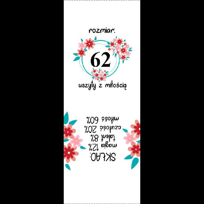 Mädchen Textillabel "BLUMEN" PL - 9 Stck Set / Größe nach Wahl