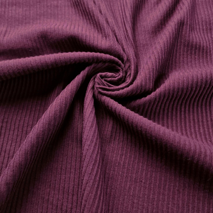 RIB JERSEY - AUBERGINE