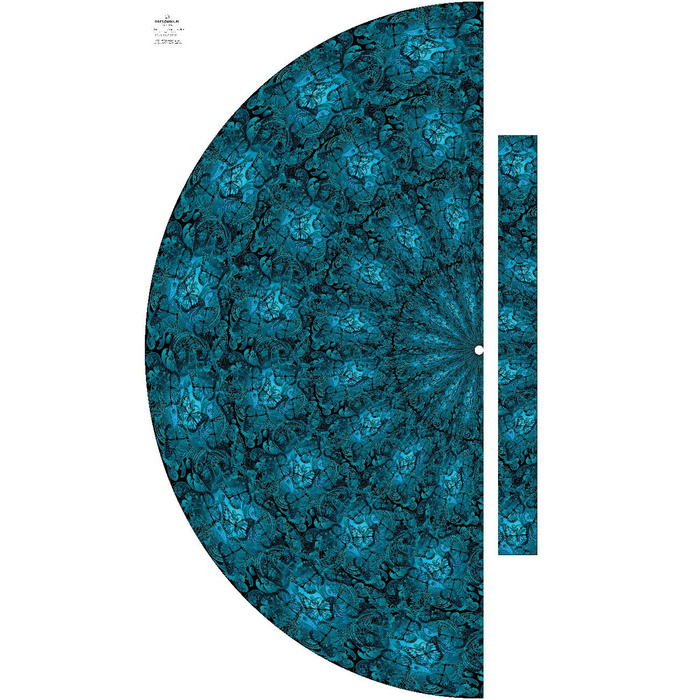 SPITZEN SCHMETTERLINGE / blau - Maxirock Panel