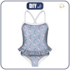 Girl's swimsuit - WATERCOLOR BOUQUET Pat. 3 - 98-104