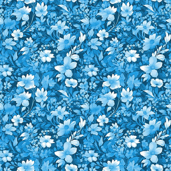 TRANQUIL BLUE / FLOWERS