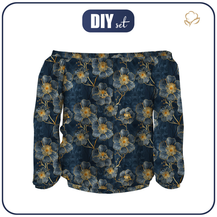 Carmenausschnitt Bluse (SOFIA) - FLOWERS M.20- Nähset 
