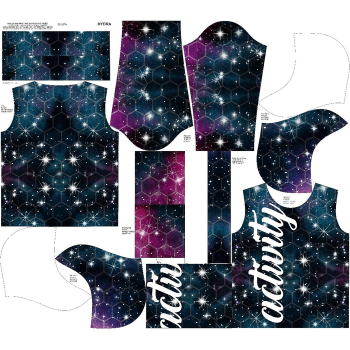 BLUZA Z KAPTUREM UNISEX (HYDRA) - ACTIVITY - zestaw do uszycia (122/128)