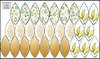 7 EASTER EGGS SEWING SET - GREEN LEAVES