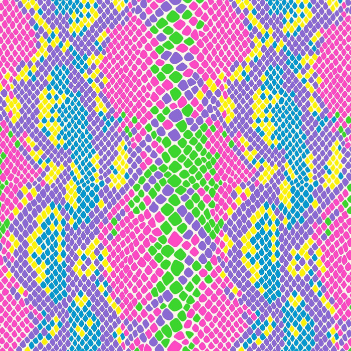 NEON SNAKE'S SKIN PAT.1  - Viscose jersey